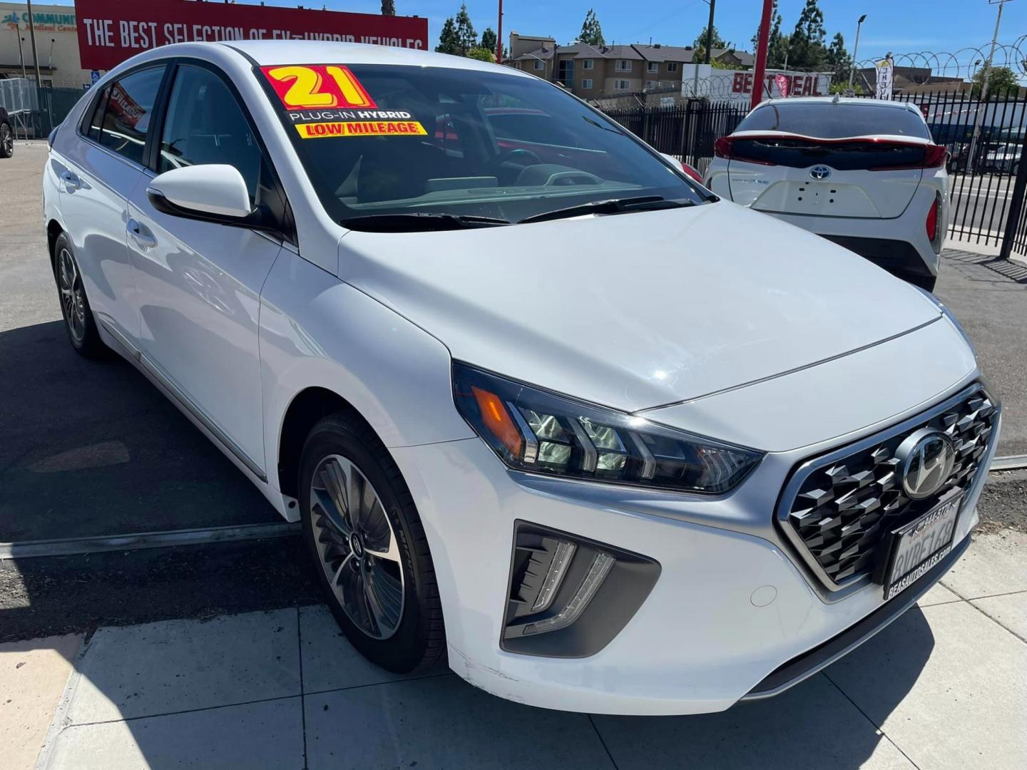 2021 WHITE /GRAY Hyundai Ioniq Plug-In Hybrid (KMHC75LD7MU) , located at 744 E Miner Ave, Stockton, CA, 95202, (209) 944-5770, 37.956863, -121.282082 - Photo#0